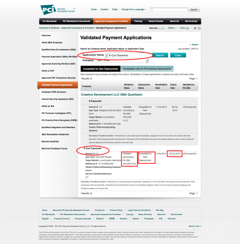 PA-DSS validated payment applications